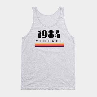 1984 Vintage Stripe Design Tank Top